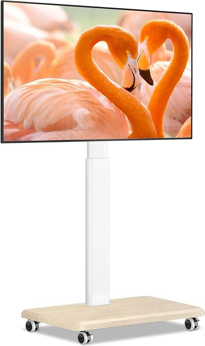 TVON Rolling TV Stand for 32 to 65 70 Inch TVs, Elegant Floor TV Stand with Wheels, Mobile TV Car... | Amazon (US)