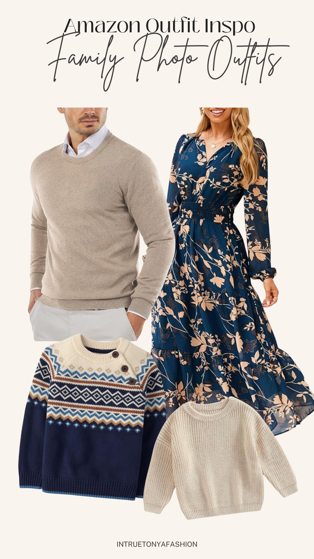 Fall family photo outfits from amazon 




Family photo outfits, navy long sleeve floral dress, sweaters for boys, fall outfits for kids, men’s fall sweater, church outfits for fall, fall wedding guest outfit, fall wedding gust dress,

#LTKmomlife #LTKSaleAlert #LTKKids