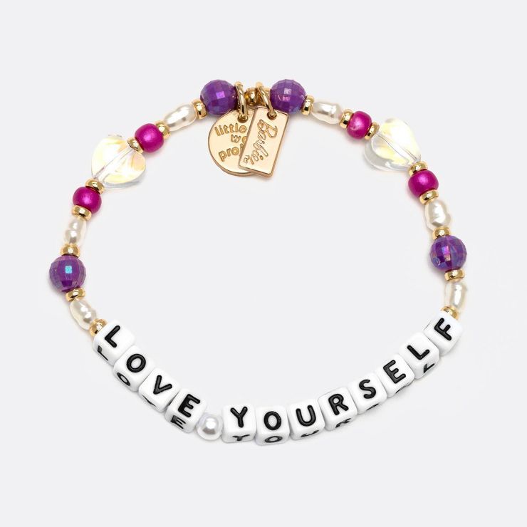Little Words Project Love Yourself Barbie Beaded Bracelet - Purple | Target