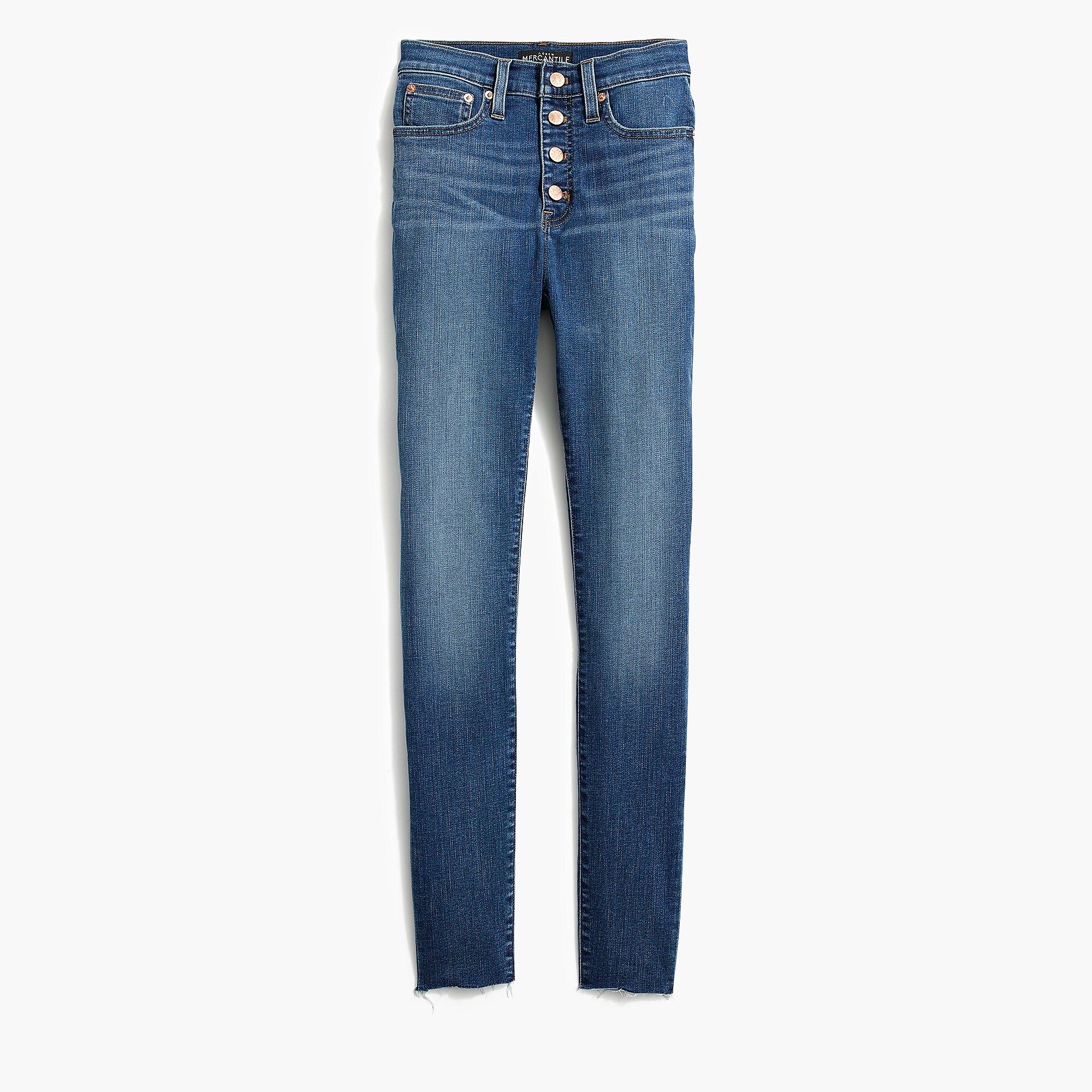 10" highest-rise raw hem skinny jean with button fly | J.Crew Factory