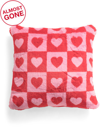 20x20 Koda Checker Heart Pillow | TJ Maxx