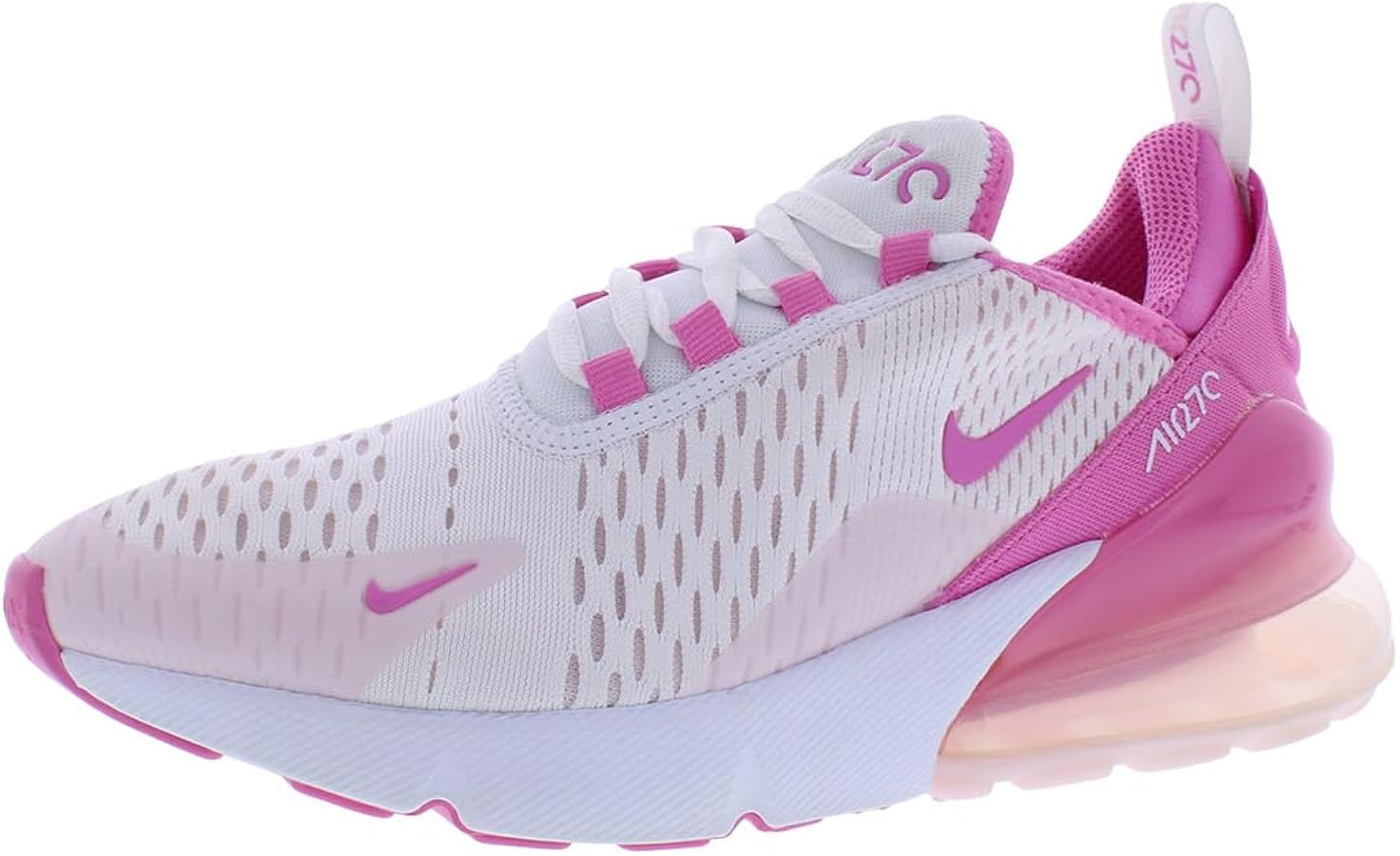Nike Air Max 270 Big Kids' Shoes (FZ4116-100, White/Pink Foam/Playful Pink) | Amazon (US)