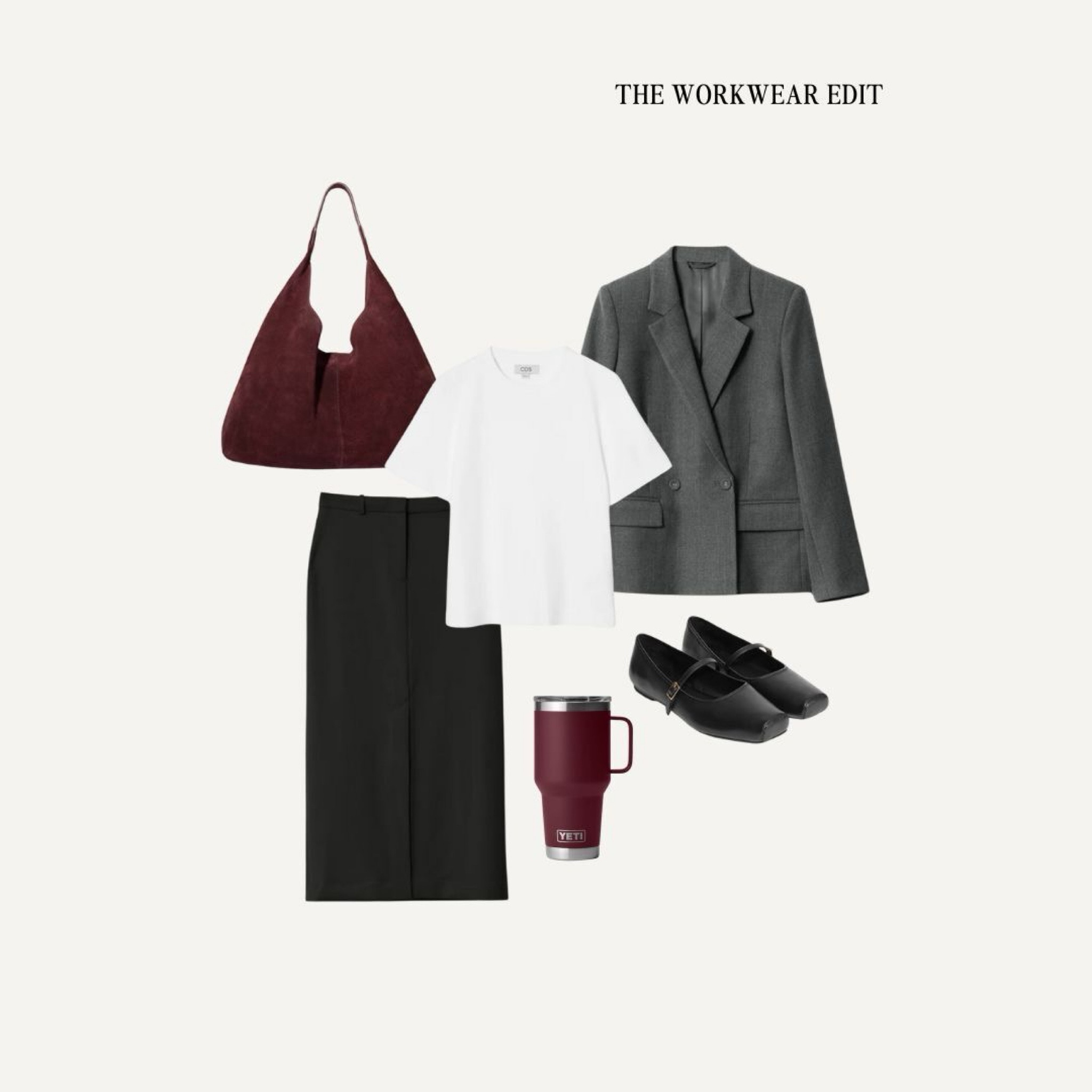 The Workwear Edit: Burgundy & Grey 💻

Office Outfit, work outfit, midi skirt, suede bag, ballet pumps, burgundy, grey blazer, basics

#LTKuk #LTKworkwear #LTKeurope