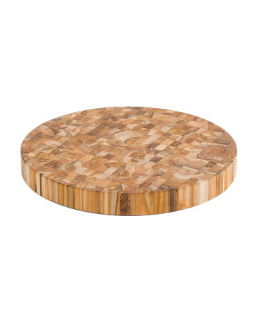 18in Round Butcher Block Cutting Board | TJ Maxx