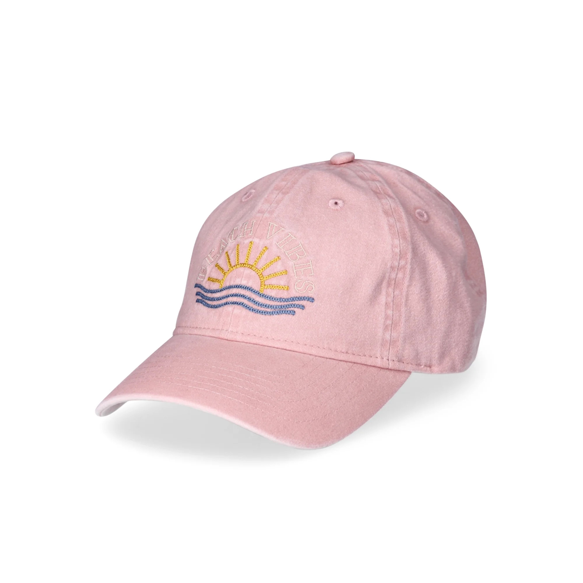 Time and Tru Women's Cotton Twill Beachvibes Baseball Hat, Pearl Blush | Walmart (US)