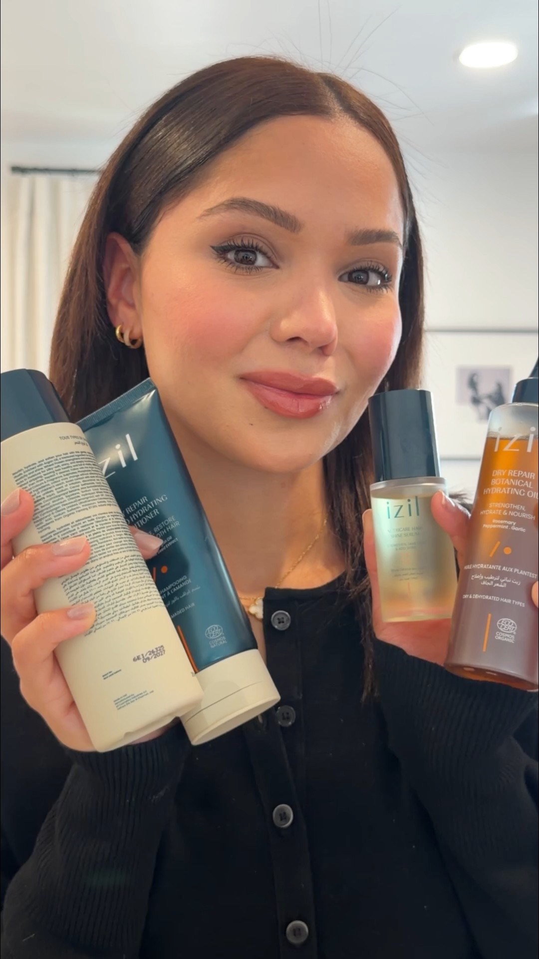 #ad My 2026 goal is to have the healthiest and shiniest hair! We're starting that journey today with the @izilbeauty Dry Repair Deep Moisture & Glossy Hair Ritual. This 4-step ritual repairs dryness, smooths frizz, and boosts shine, powered by Argan, Almond, and nourishing botanicals to restore moisture and leave hair soft, glossy, and healthy-looking. Linked on my LTK #Ad #Paidlink #HairLossSolutic #HairRegrowth #HairGrowthJourney, #HairThinning #HairFall #NaturalBeauty #CleanBeauty