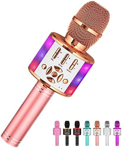 Amazmic Kids Karaoke Microphone Machine Toy Bluetooth Microphone Portable Wireless Karaoke Machin... | Amazon (US)