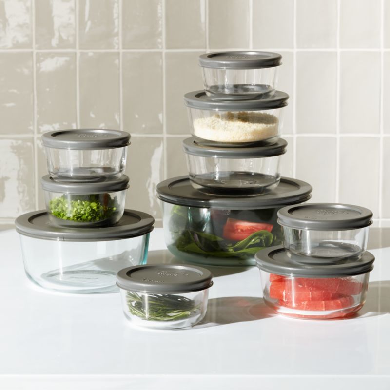 Pyrex 20-Piece Storage Set + Reviews | Crate and Barrel | Crate & Barrel