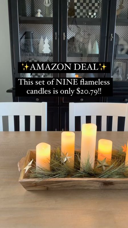 Amazon deal alert! 
Flameless candles
Star garland 
Long tray
Christmas centerpiece idea🎄

#LTKhome #LTKSeasonal #LTKHoliday