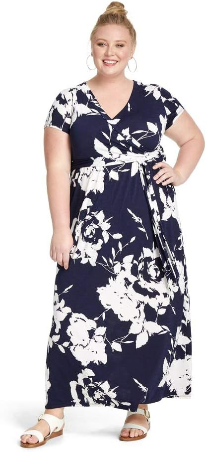 Women's Plus Size Fashion V-Neck Maxi Dress | Amazon (US)