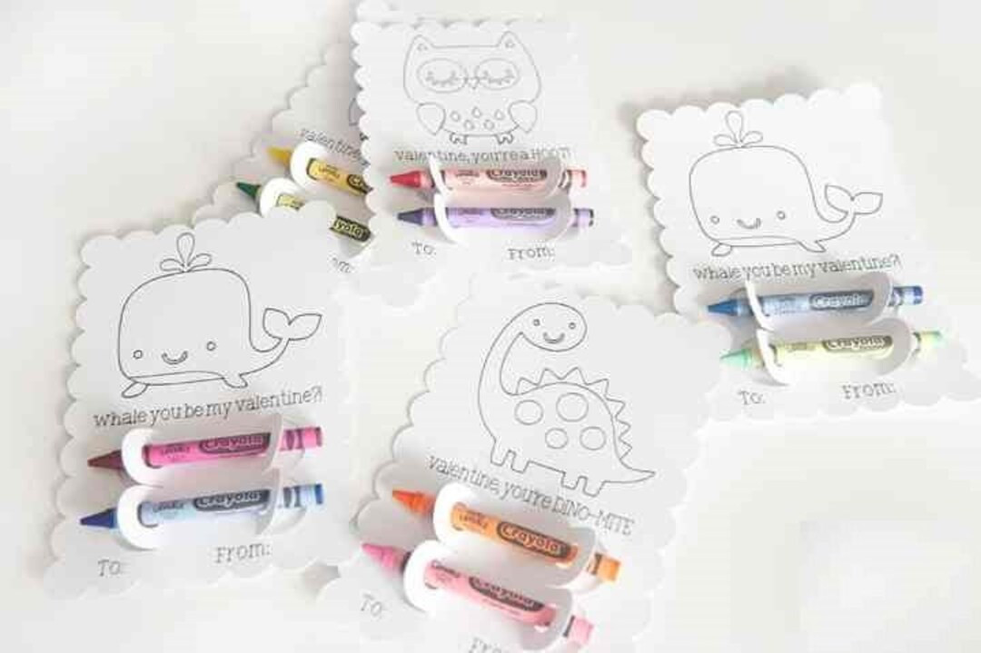 Set 9 SVG Coloring Card Kids Valentines Day / Colour yourself/Valentines Cards /Digital, valentin... | Etsy (US)