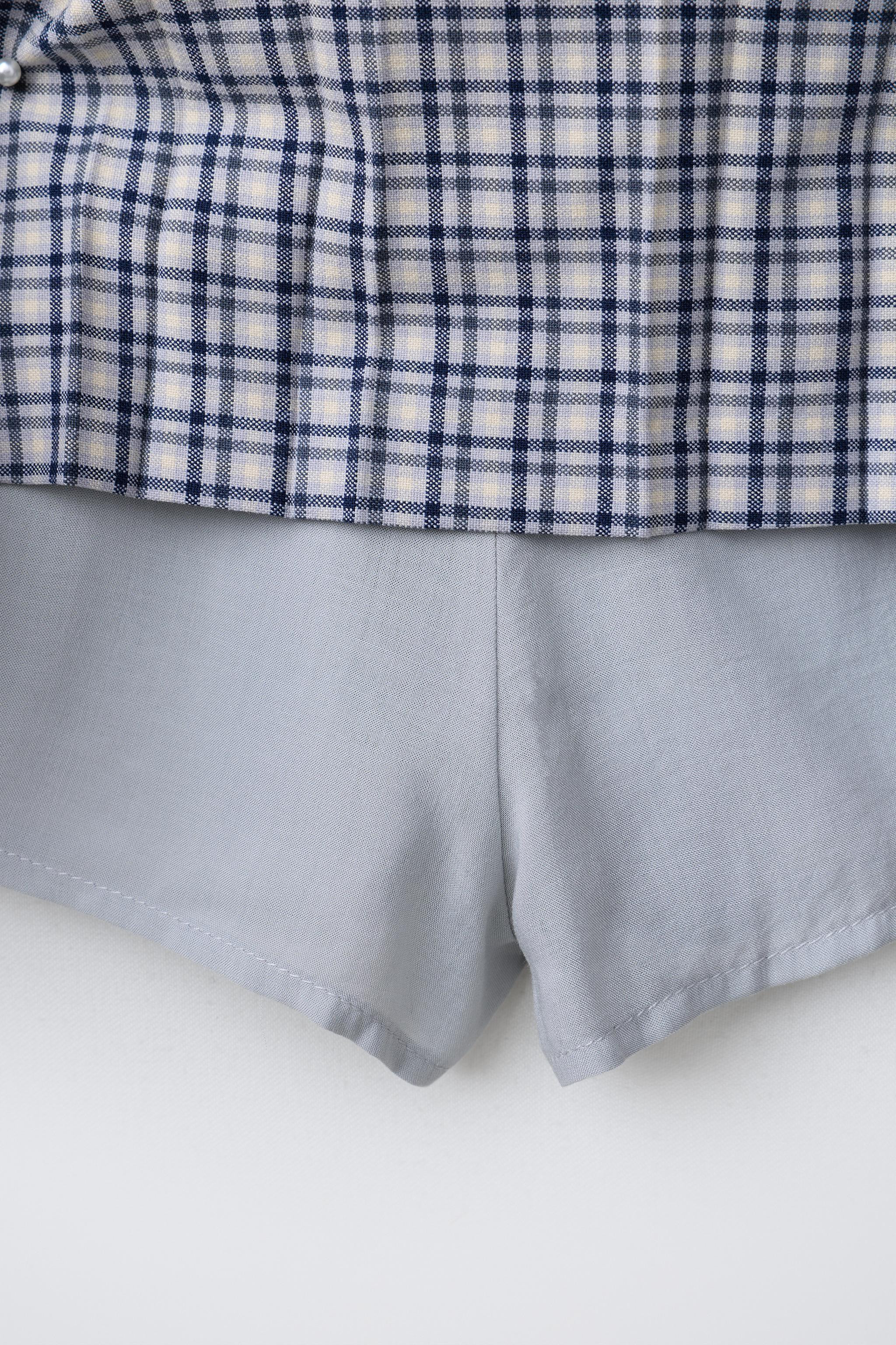 PLAID BOX PLEAT SKORT | Zara US