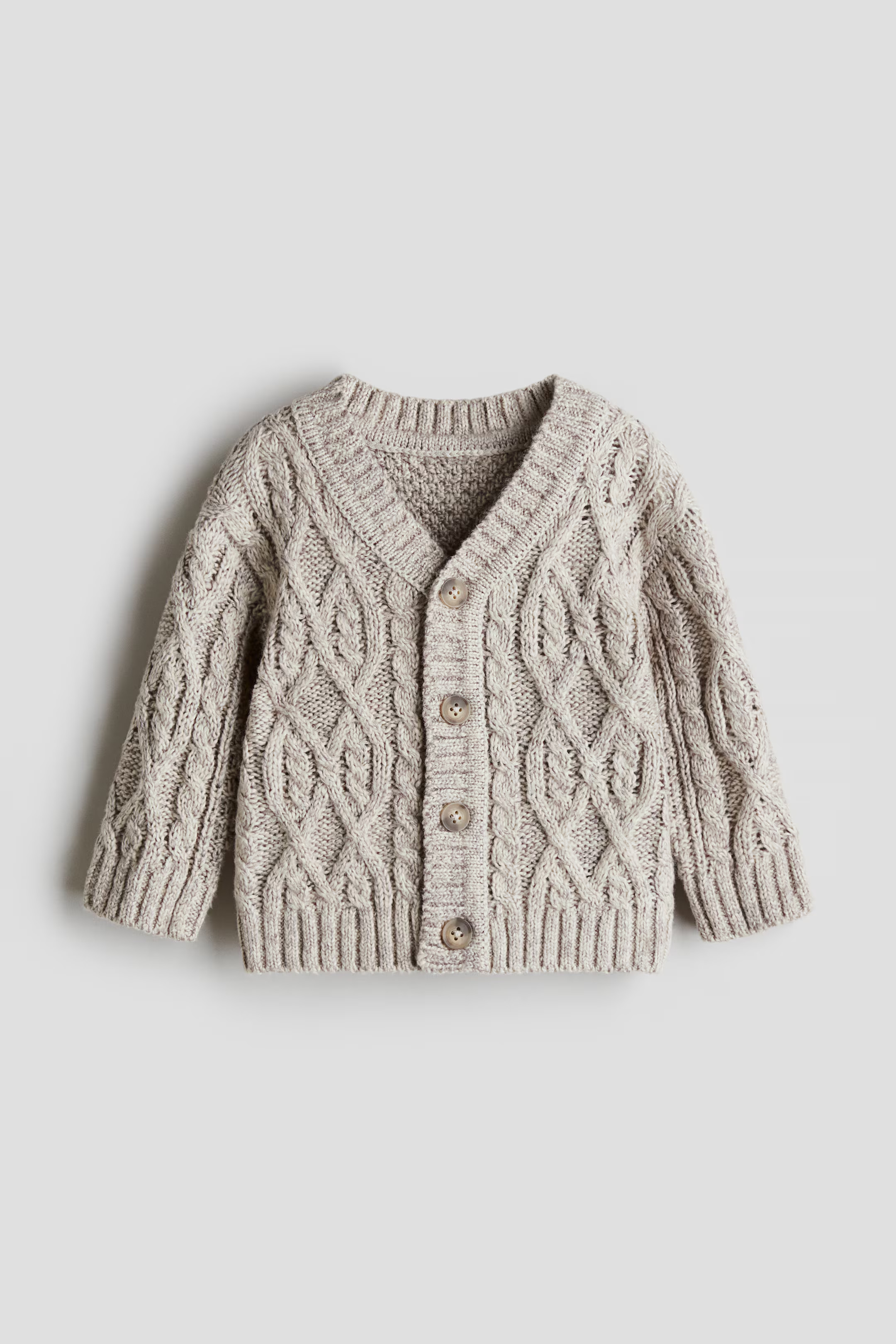 Light beige Cable-Knit Cardigan for kids | H&M CA | H&M (US + CA)