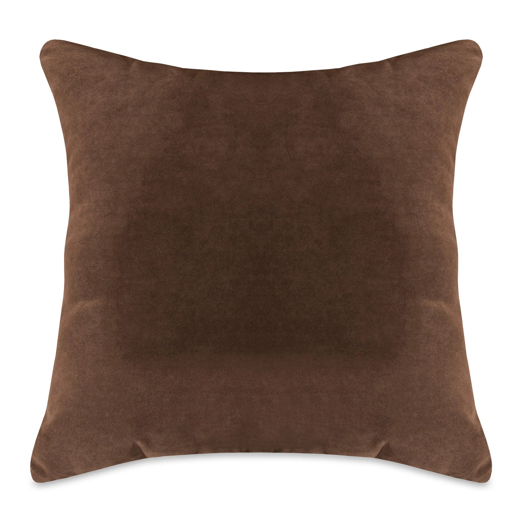 Majestic Home Goods Dark Brown Faux Suede Large Pillow | Wayfair | Wayfair North America