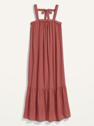 Sleeveless Tie-Back Cutout Maxi Swing Dress for Women | Old Navy (US)