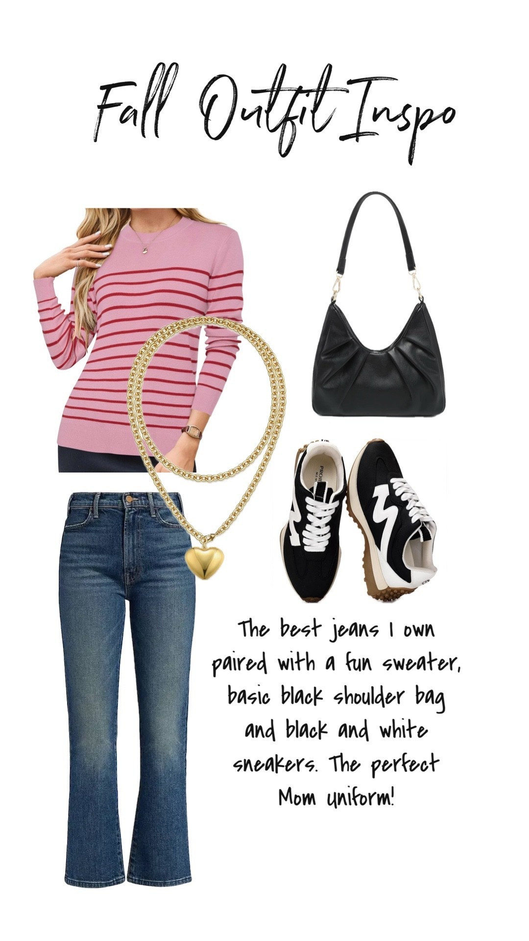 The best jeans I own paired with a fun sweater, basic black shoulder bag and black and white sneakers. The perfect Mom Uniform! Sweater is on Major sale right now! 



#LTKSaleAlert #LTKStyleTip #LTKFallSale