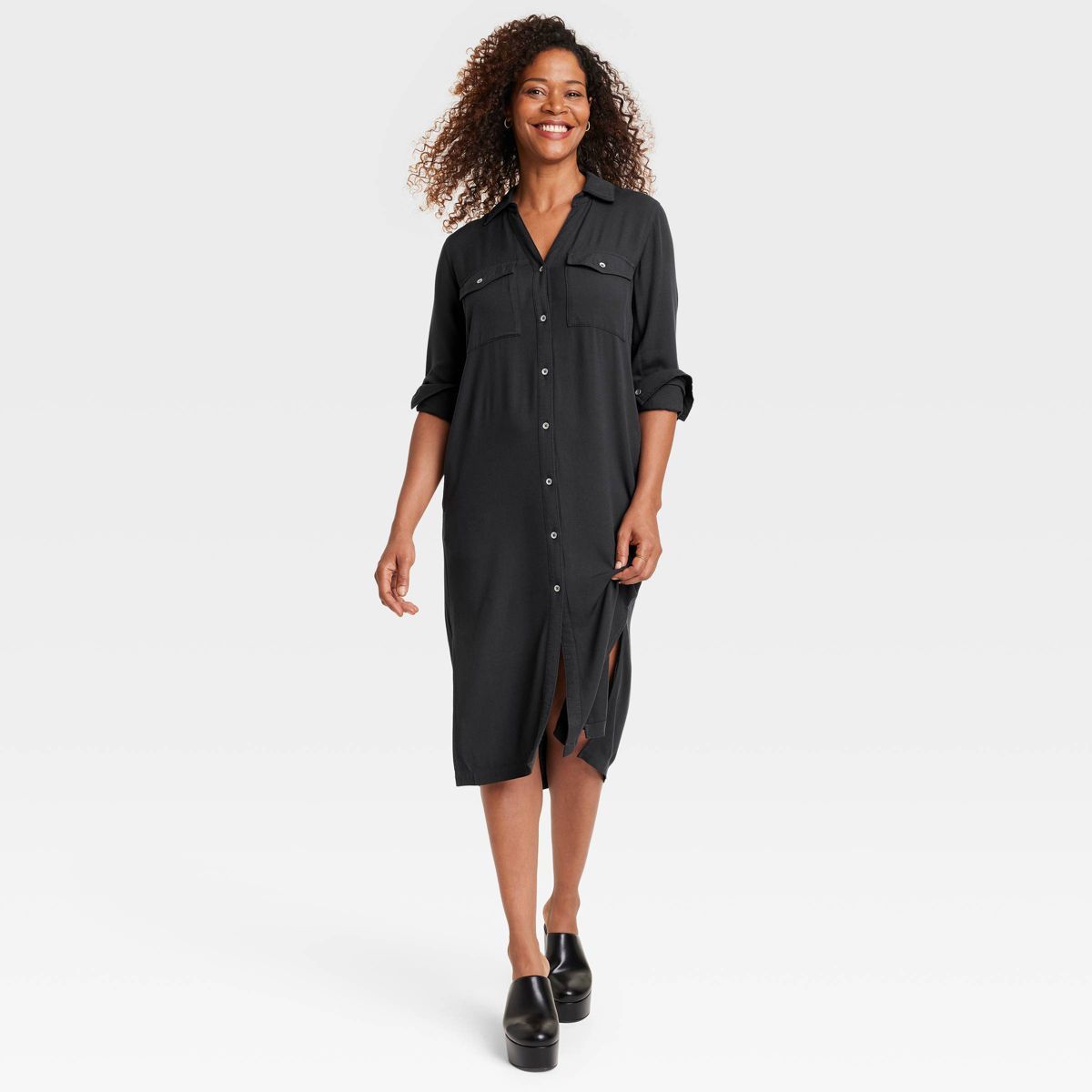Women's Long Sleeve Denim Shirtdress - Knox Rose™ | Target