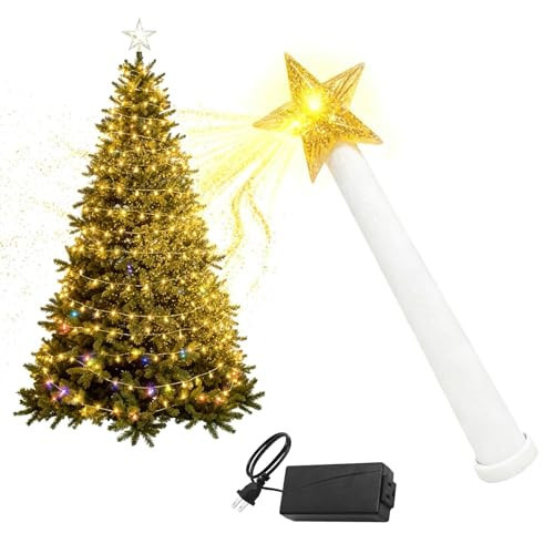 Christmas Tree Wand - Magical Christmas Wand Remote Control Outlet, Wireless Musical LED Star/Snowflake Controller for Xmas Tree Lighting Wand, Surprised for Family Friends Xmas Gift (Star#A) | Amazon (US)