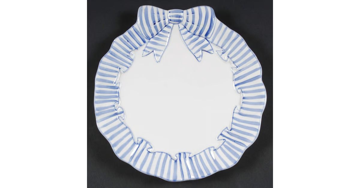 Blue Stripe Salad Plate by Haldon | Replacements
