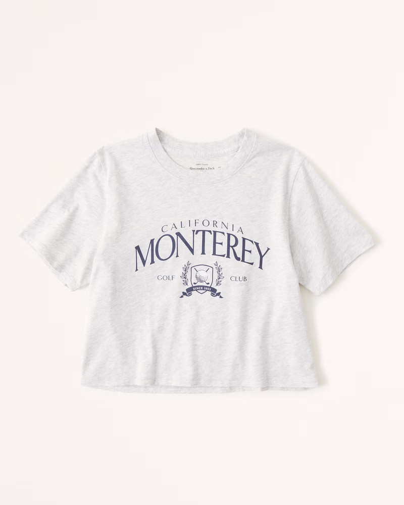 Women's Cropped Country Club Graphic Tee | Women's New Arrivals | Abercrombie.com | Abercrombie & Fitch (US)