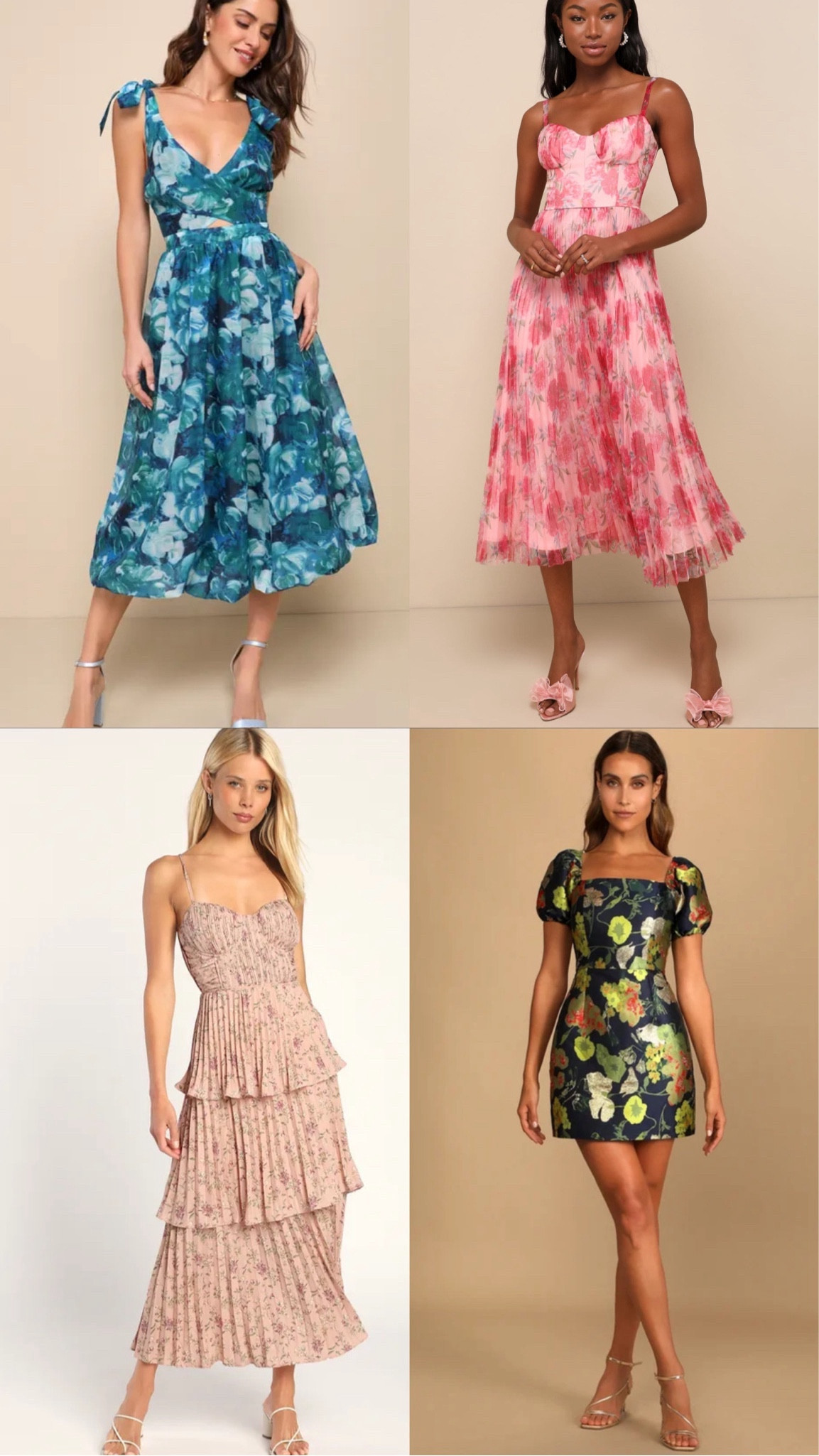 Lulus Floral Wedding Guest Dresses 