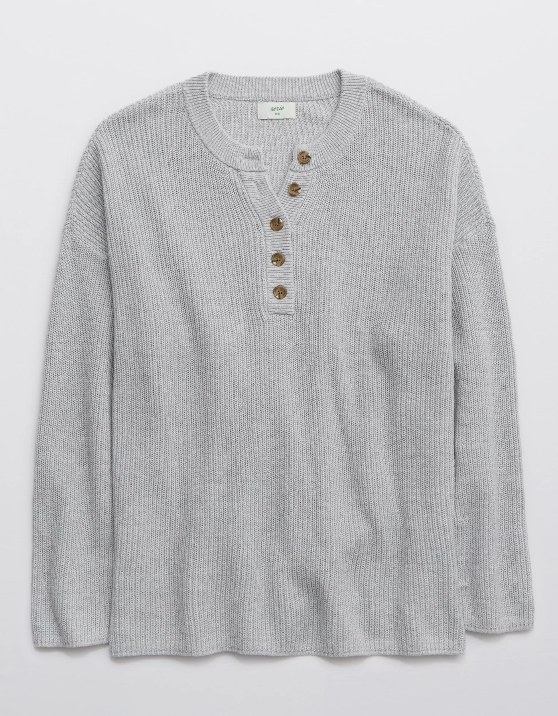 Aerie Oversized Henley Sweater | American Eagle Outfitters (US & CA)
