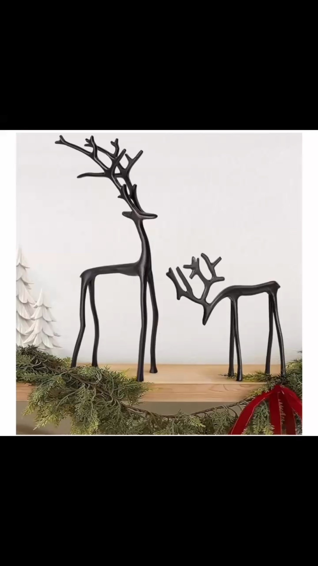 Christmas Decorations - Set of 2 Black Reindeer Statues

#LTKHome #LTKStyleTip #LTKActive