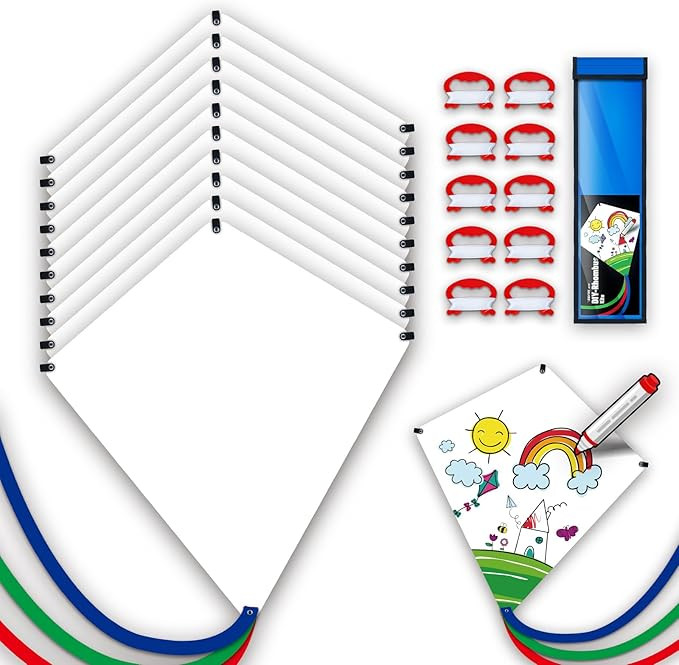 DIY Own Colored Kite,Blank Diamond Kites for Boys and Girls are Easy to Fly,Craft Kites are Ideal... | Amazon (US)