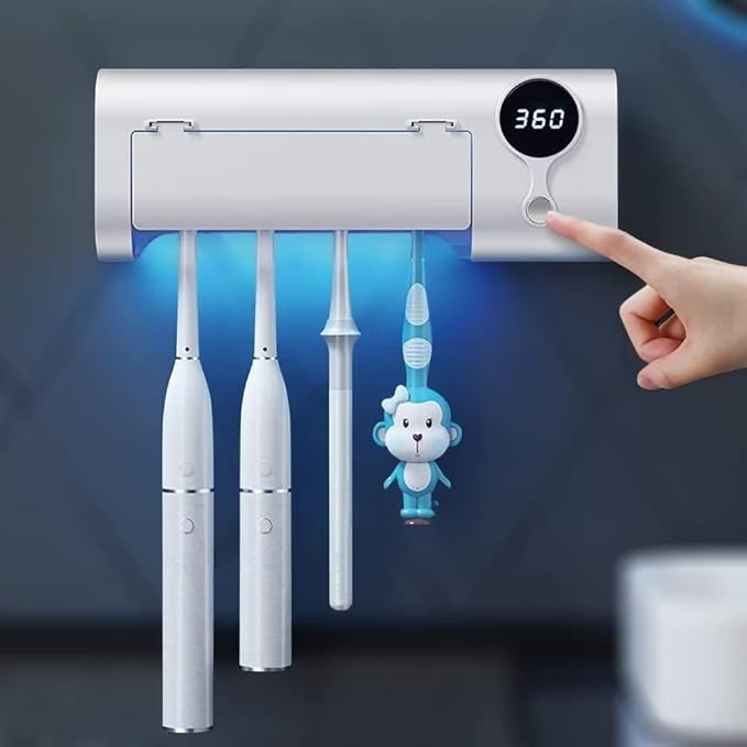 MIMORE Toothbrush Holder, 4 Toothbrush Slots & Timer Function, Cordless Wall Mounted Toothbrush H... | Amazon (US)