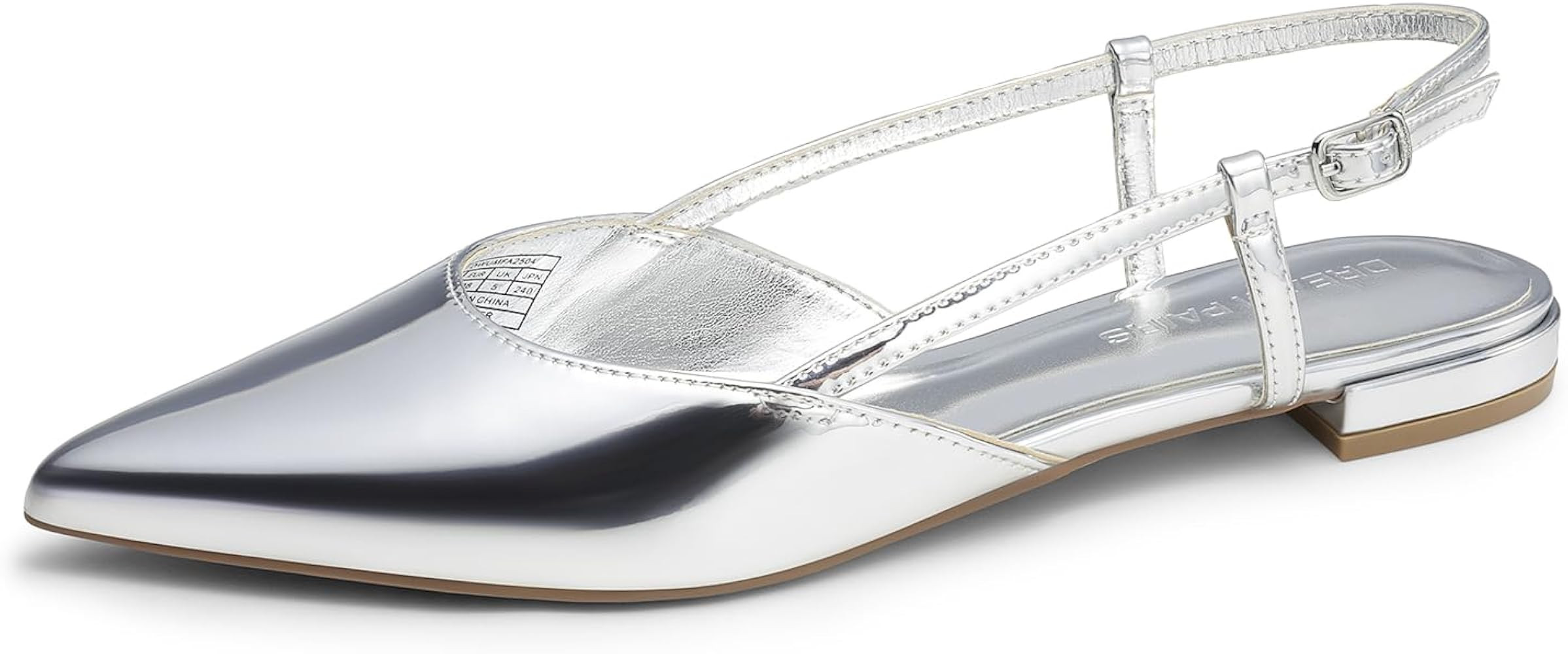 DREAM PAIRS Slingback Flats for Women, Pointed-Toe Elegant Women's Ballet Flats with Buckle Strap... | Amazon (US)