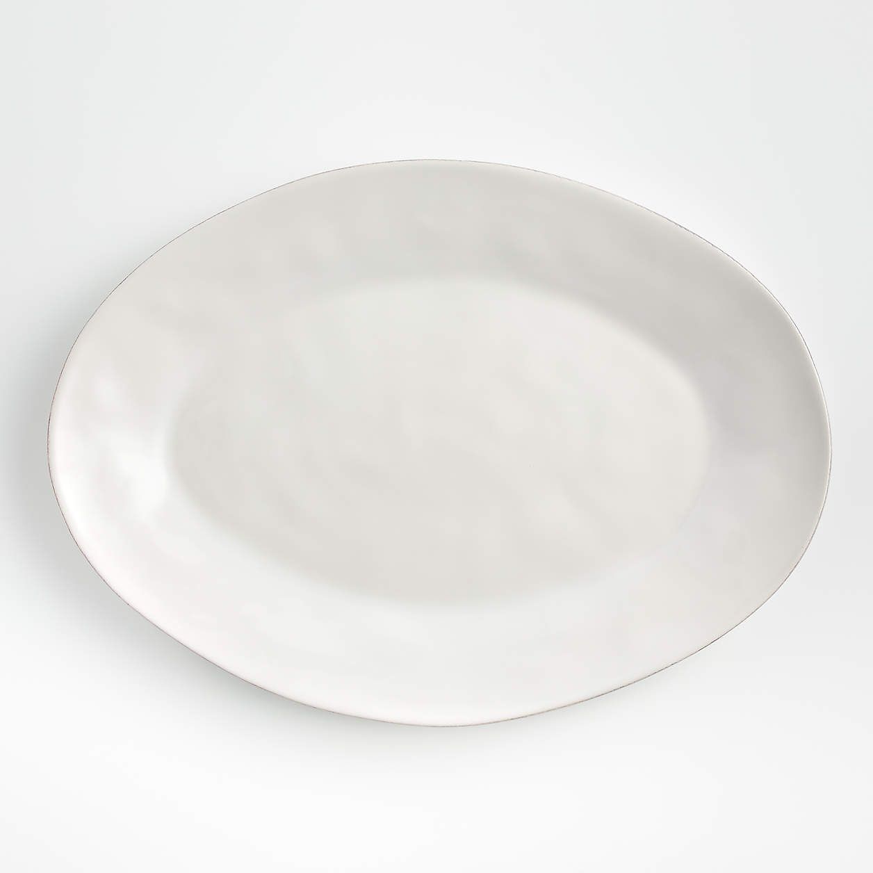 Marin Grey Large Oval Platter + Reviews | Crate and Barrel | Crate & Barrel