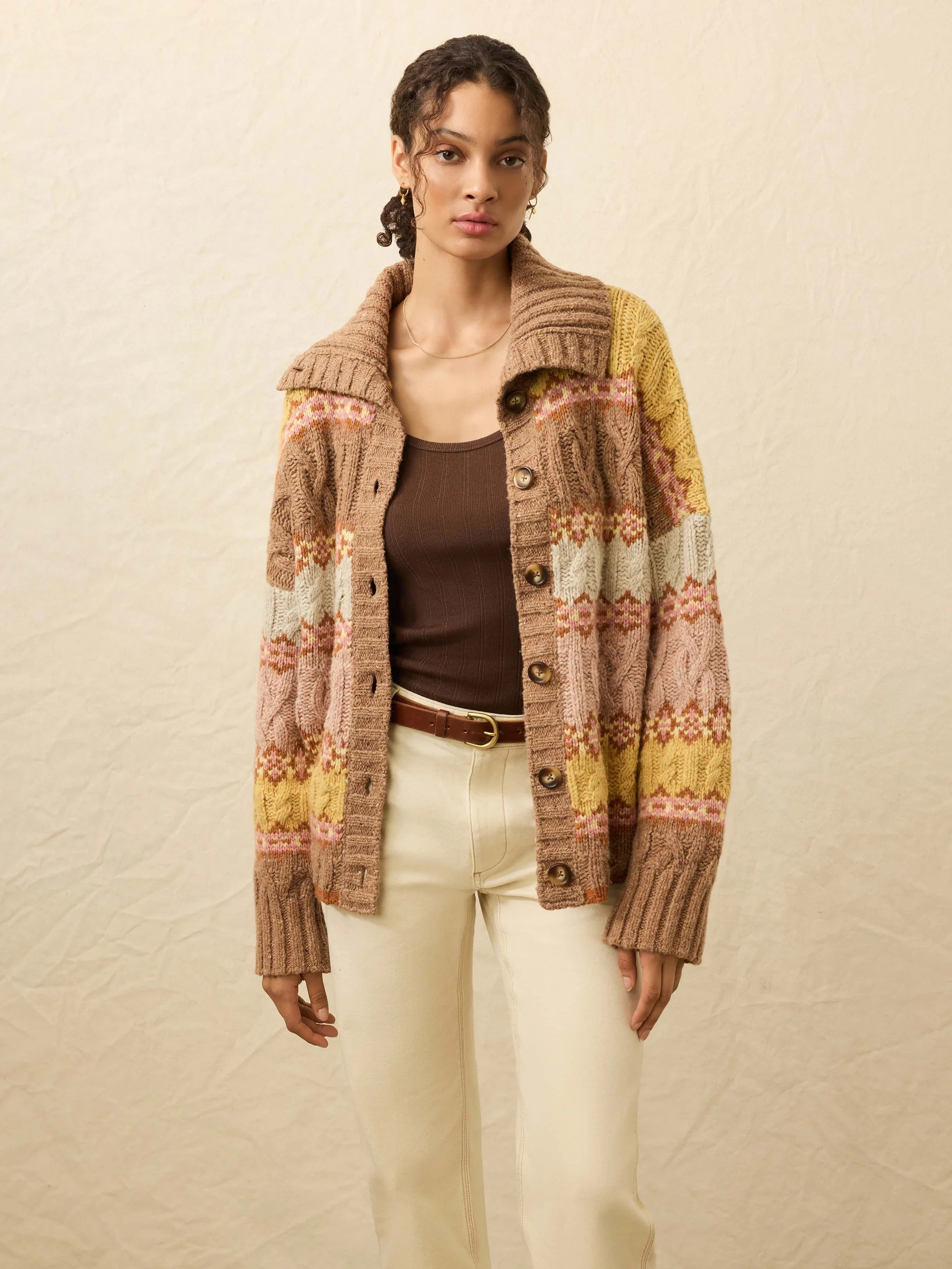 Highland Fairisle Cardigan - Lakeside Fairisle Haze | Faherty