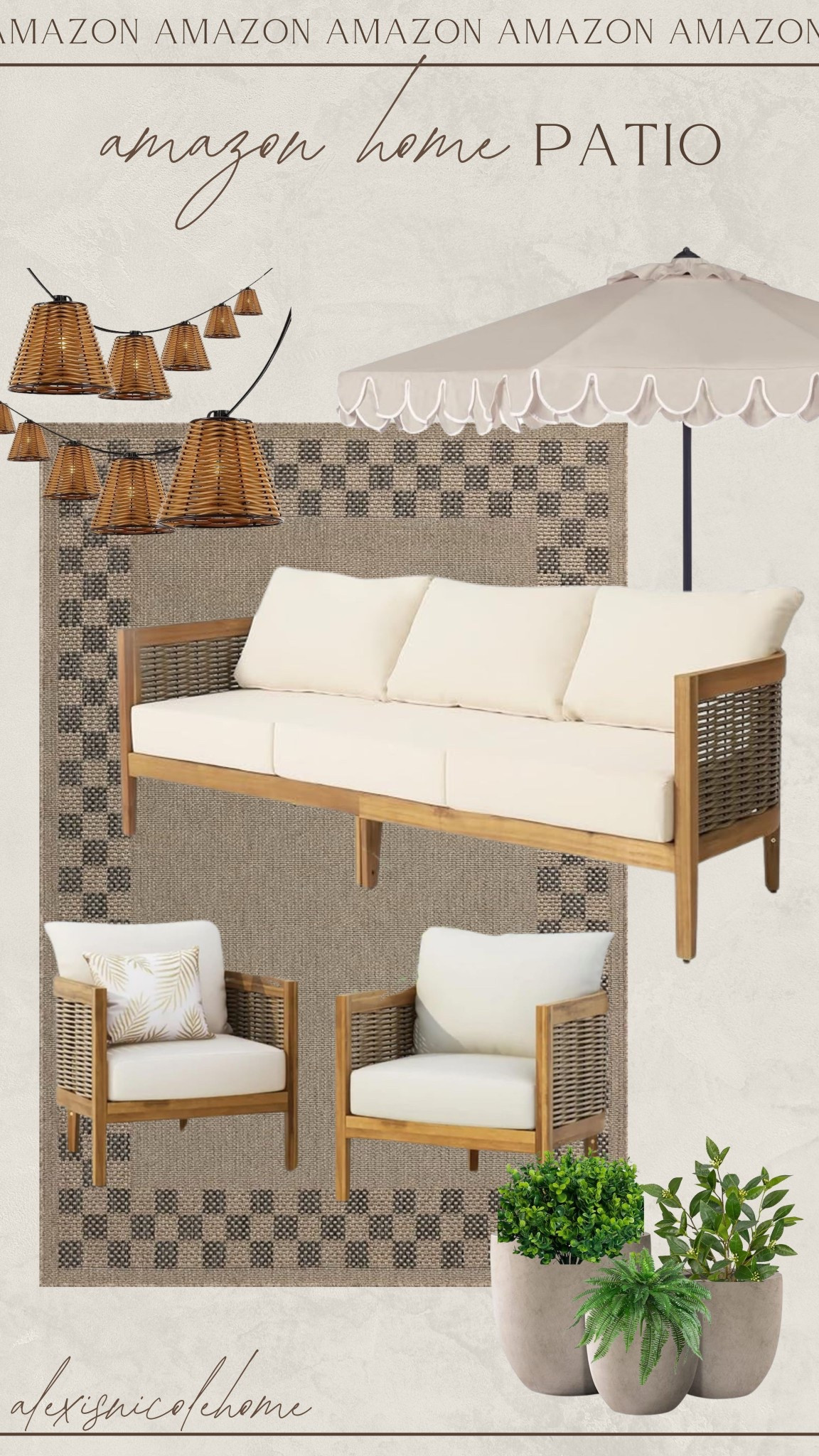 This affordable patio look all from Amazon! Those string lanterns?! 

#LTKHome #LTKFindsUnder100 #LTKSeasonal