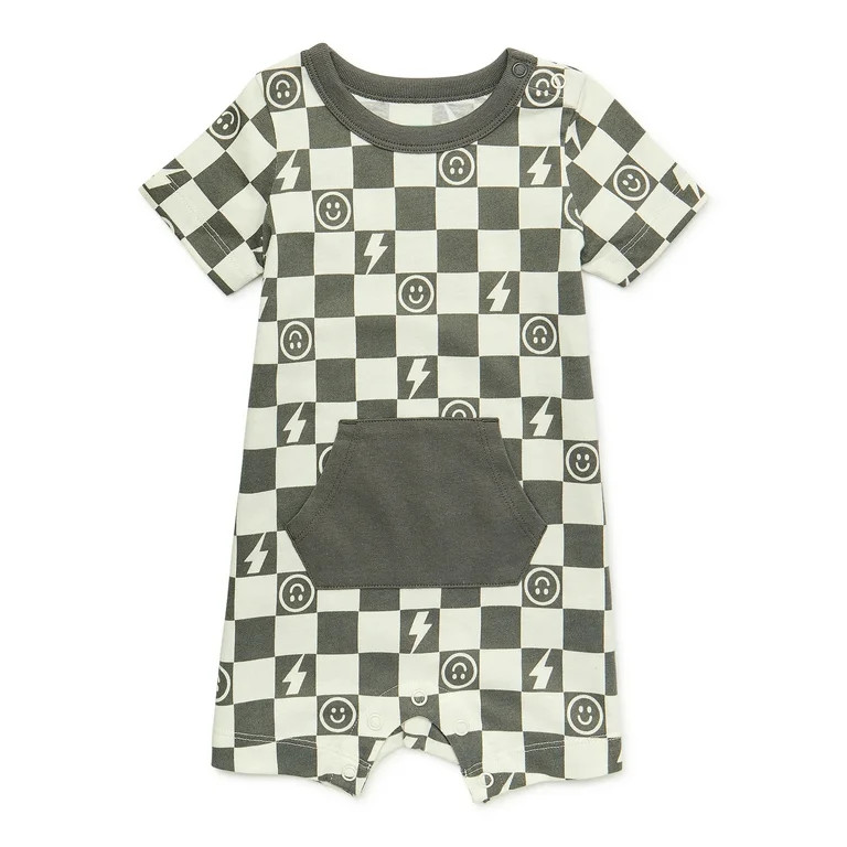 Garanimals Baby Boy Short Sleeve Print Romper, Sizes 0-24 Months | Walmart (US)