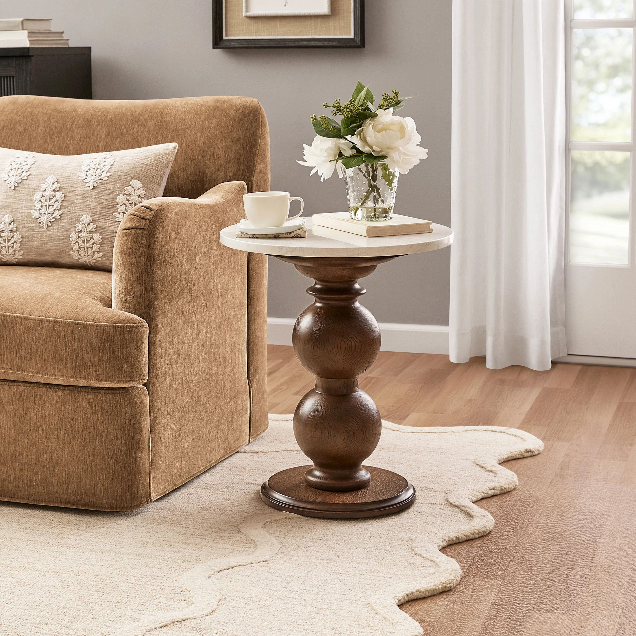 My Texas House Vivienne Marble Top End Table | Walmart (US)