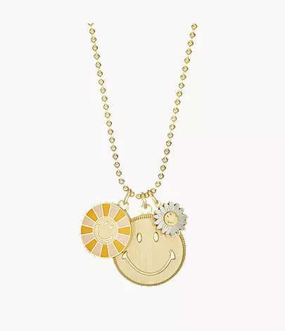 Fossil x Smiley&reg; Enamel and Mother-of-Pearl Pendant Necklace | Fossil (US)
