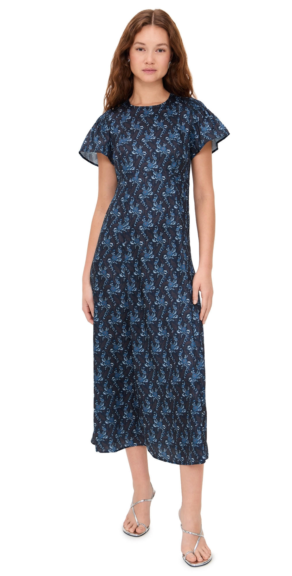 Hill House Home The Dominique Dress Cala Paisley/Navy M | Shopbop