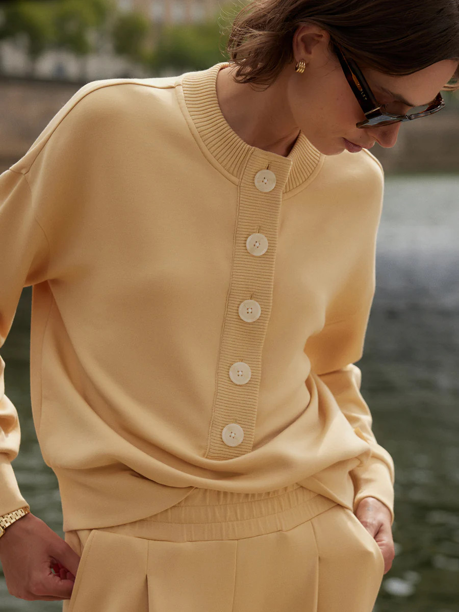 Reena Button Front Sweat | Varley US | Varley US