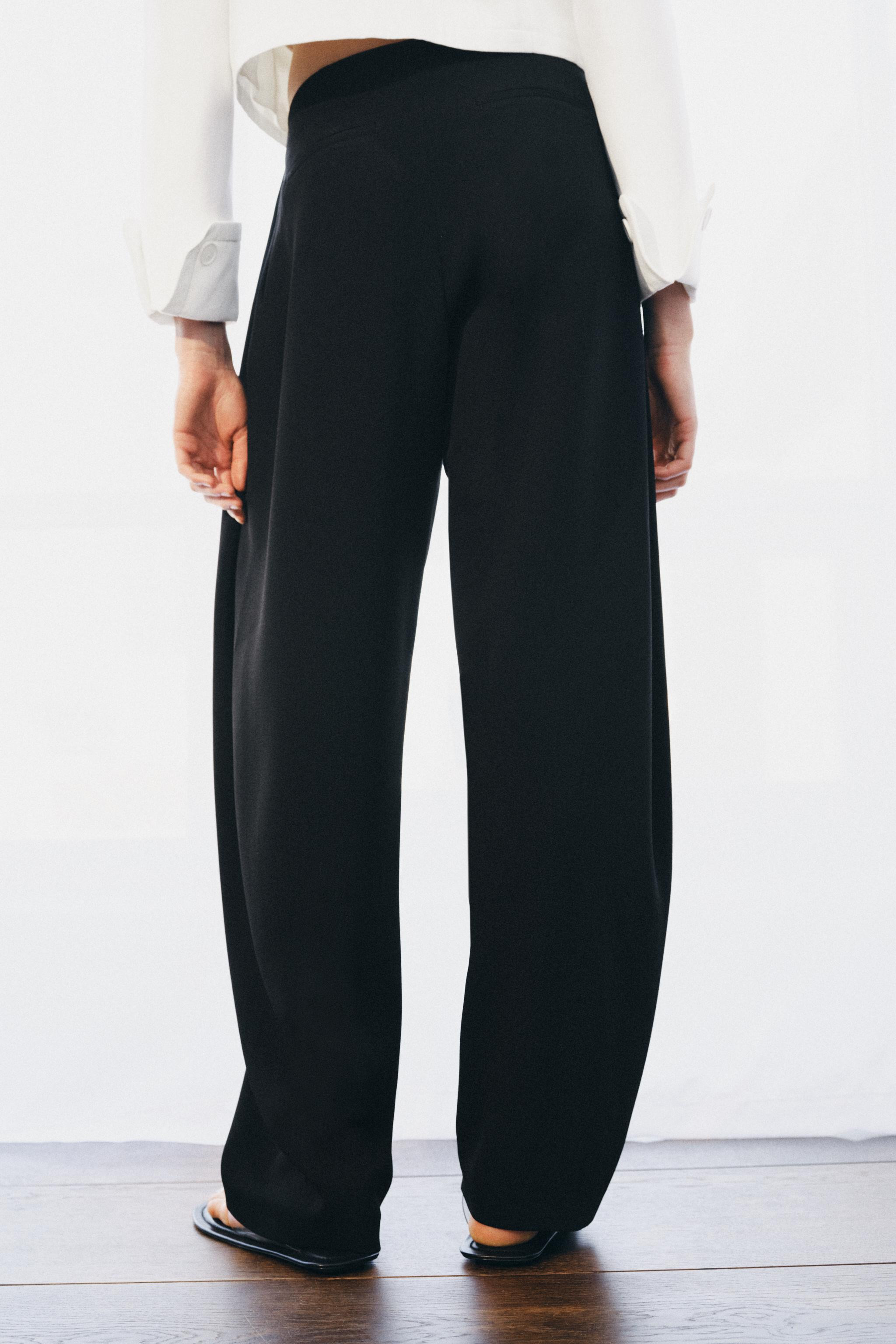 ZW COLLECTION WIDE-LEG TROUSERS WITH PLEATS | Zara UK