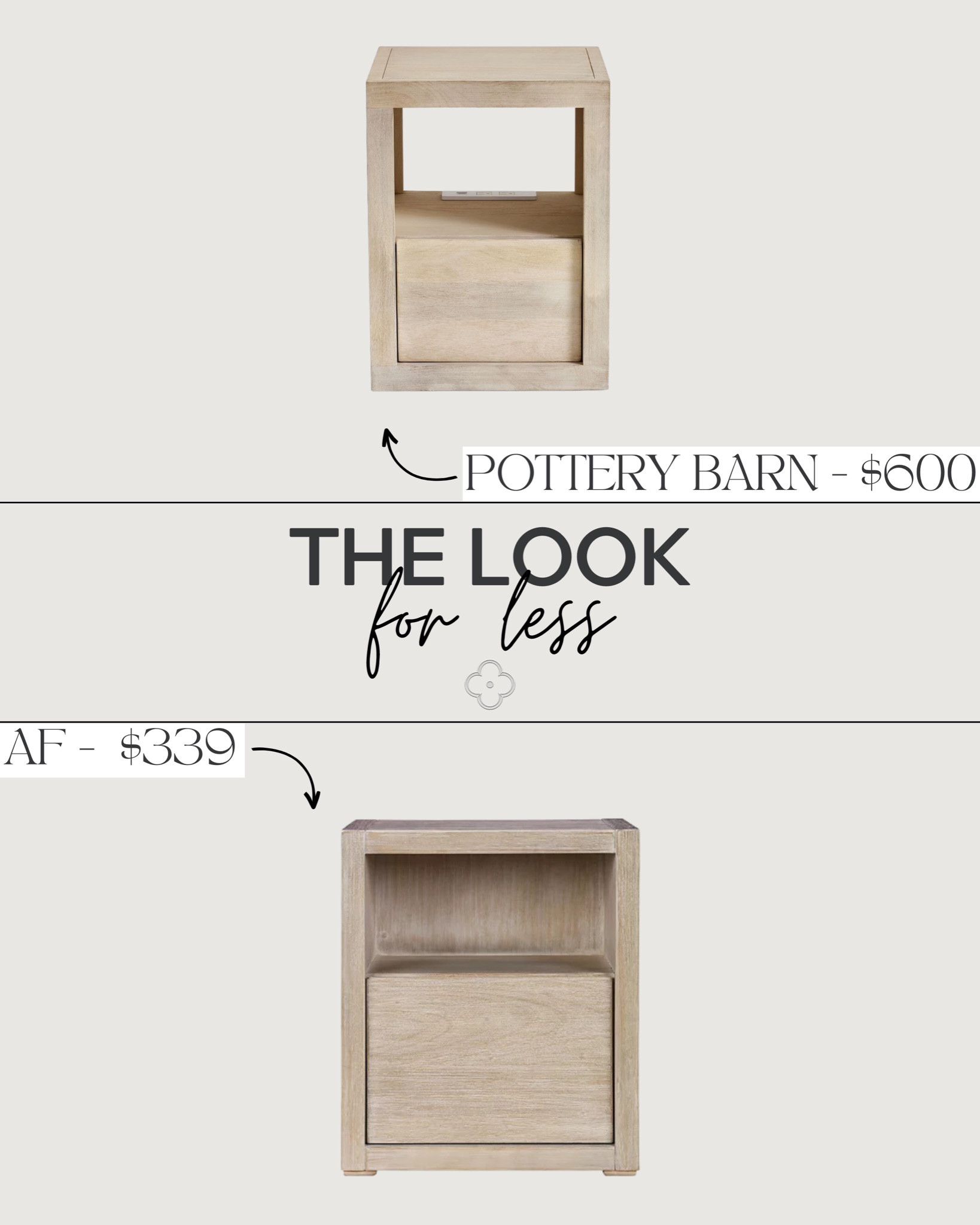 Pottery Barn nightstand look for less! 

Amazon, Rug, Home, Console, Amazon Home, Amazon Find, Look for Less, Living Room, Bedroom, Dining, Kitchen, Modern, Restoration Hardware, Arhaus, Pottery Barn, Target, Style, Home Decor, Summer, Fall, New Arrivals, CB2, Anthropologie, Urban Outfitters, Inspo, Inspired, West Elm, Console, Coffee Table, Chair, Pendant, Light, Light fixture, Chandelier, Outdoor, Patio, Porch, Designer, Lookalike, Art, Rattan, Cane, Woven, Mirror, Arched, Luxury, Faux Plant, Tree, Frame, Nightstand, Throw, Shelving, Cabinet, End, Ottoman, Table, Moss, Bowl, Candle, Curtains, Drapes, Window, King, Queen, Dining Table, Barstools, Counter Stools, Charcuterie Board, Serving, Rustic, Bedding, Hosting, Vanity, Powder Bath, Lamp, Set, Bench, Ottoman, Faucet, Sofa, Sectional, Crate and Barrel, Neutral, Monochrome, Abstract, Print, Marble, Burl, Oak, Brass, Linen, Upholstered, Slipcover, Olive, Sale, Fluted, Velvet, Credenza, Sideboard, Buffet, Budget Friendly, Affordable, Texture, Vase, Boucle, Stool, Office, Canopy, Frame, Minimalist, MCM, Bedding, Duvet, Looks for Less

#LTKFind #LTKhome #LTKSeasonal