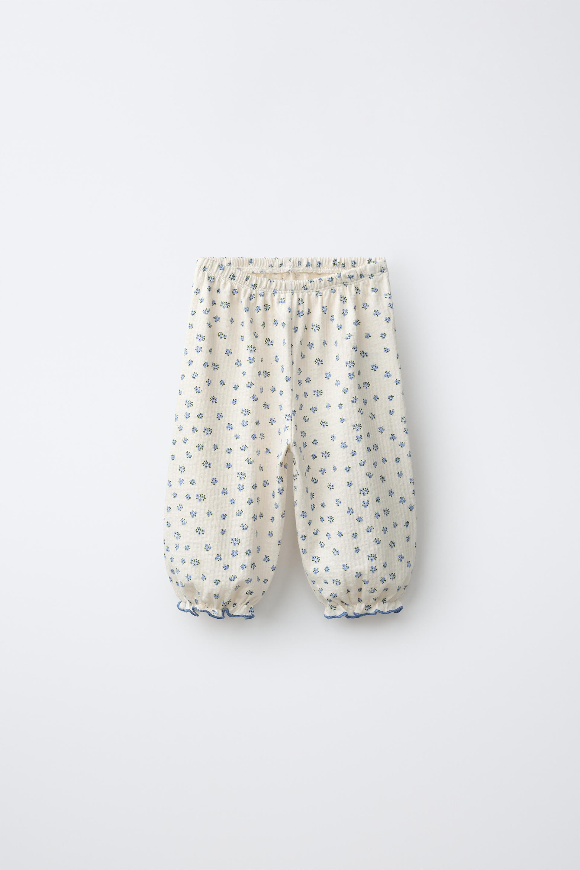 TEXTURED FLORAL TROUSERS | Zara UK