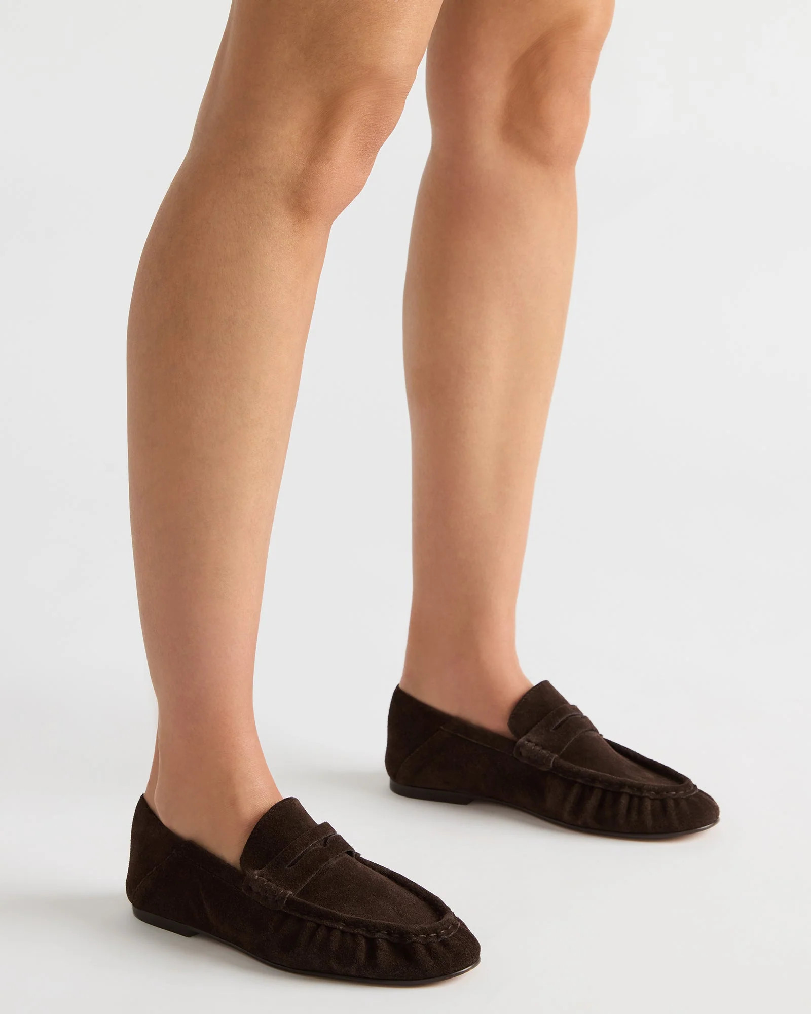 ROGER Chocolate Brown Suede Slip-On Women's Loafer | Steve Madden (US)
