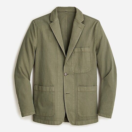 Garment-dyed cotton-linen chino suit jacket | J.Crew US