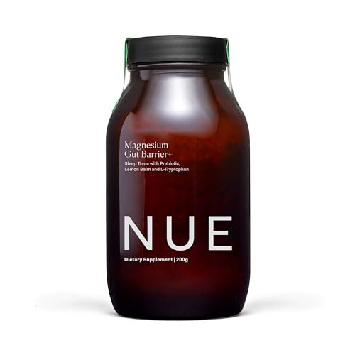 The Nue Co. Magnesium Gut Barrier+ Powder - Sleep Tonic Magnesium Powder with Prebiotic Support - Promotes Healthy Gut Lining, Relaxation & Restful Sleep - Dietary Supplement for Adults | 200g | Amazon (US)