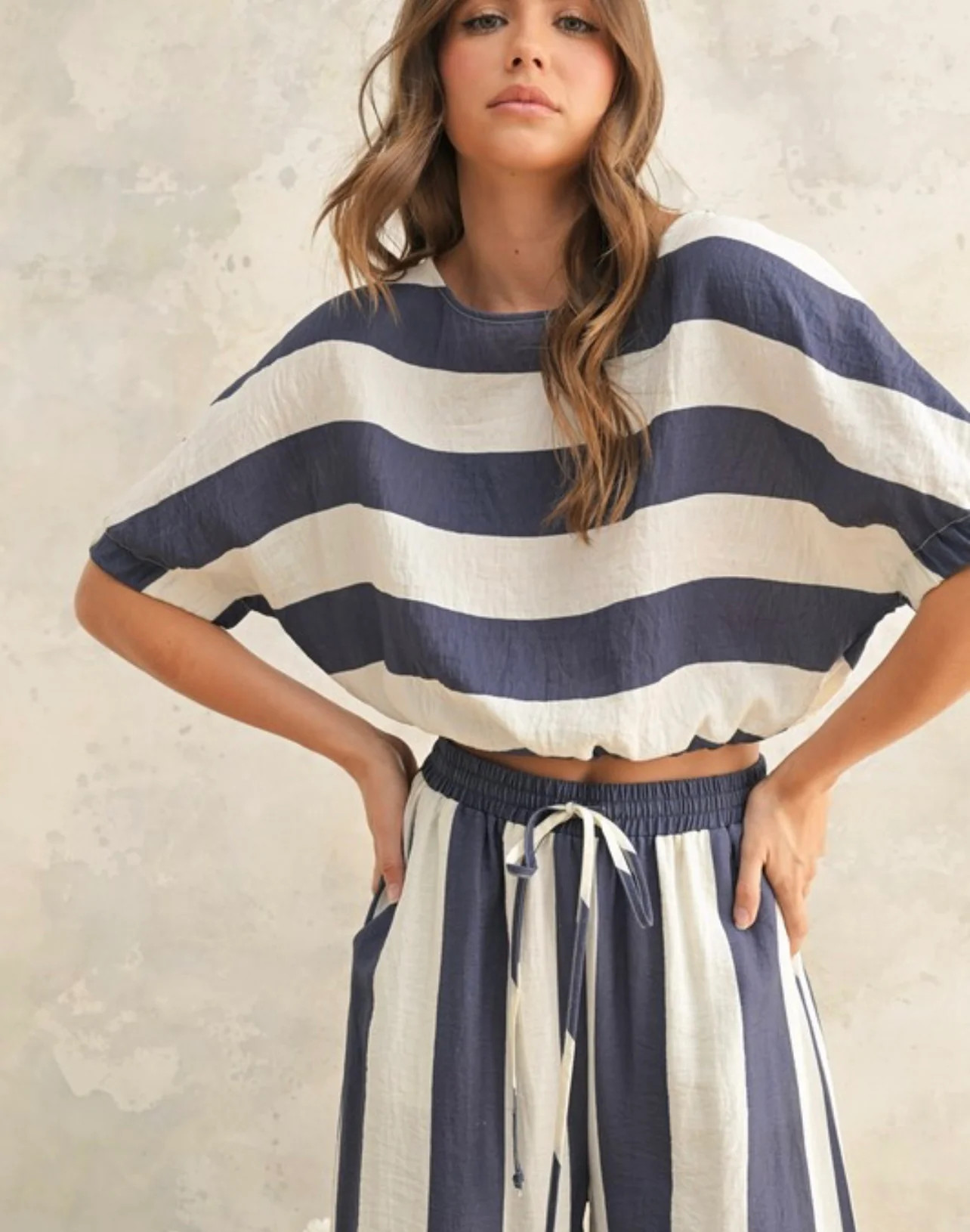 South Of France Top - Navy S | Statement Boutique
