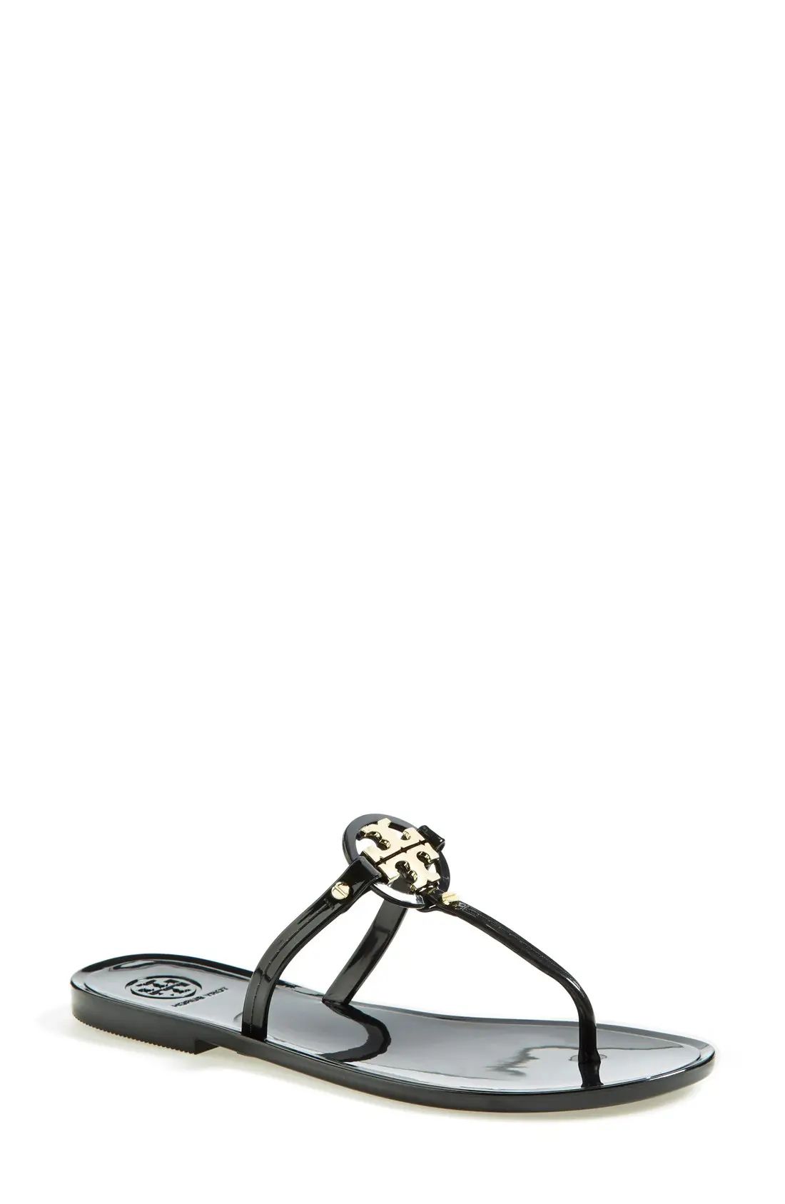 Women's Tory Burch 'Mini Miller' Flat Sandal, Size 9 M - Black | Nordstrom