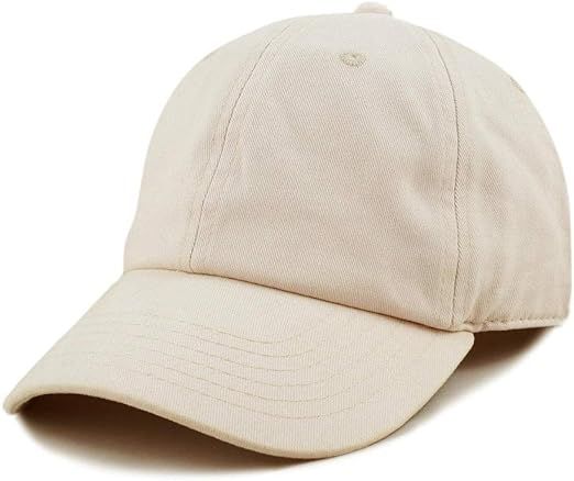 The Hat Depot Unisex Blank Washed Low Profile Cotton Dad Hat Baseball Cap | Amazon (US)