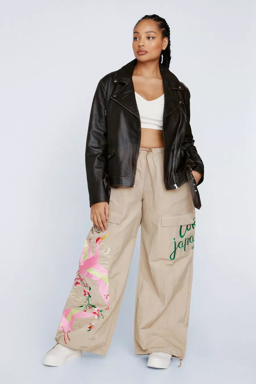 Plus Oversized Real Leather Biker Jacket | Boohoo.com (UK & IE)