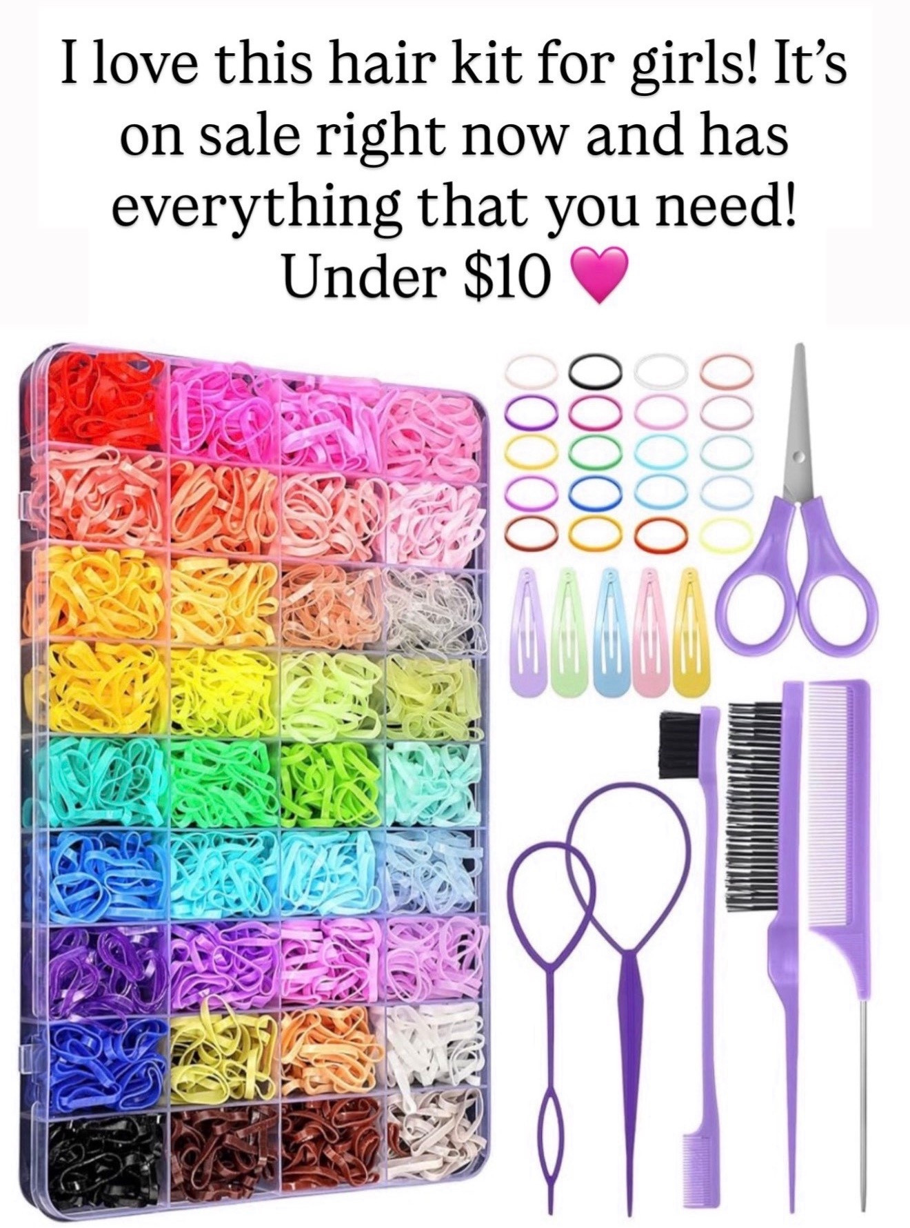 Hair kit for girls! This is under $10!! 

#LTKBeauty