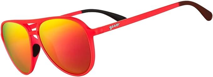 Goodr Mach GS Polarized Sunglasses Captain Blunt's Red-Eye, One Size - Men's | Amazon (US)